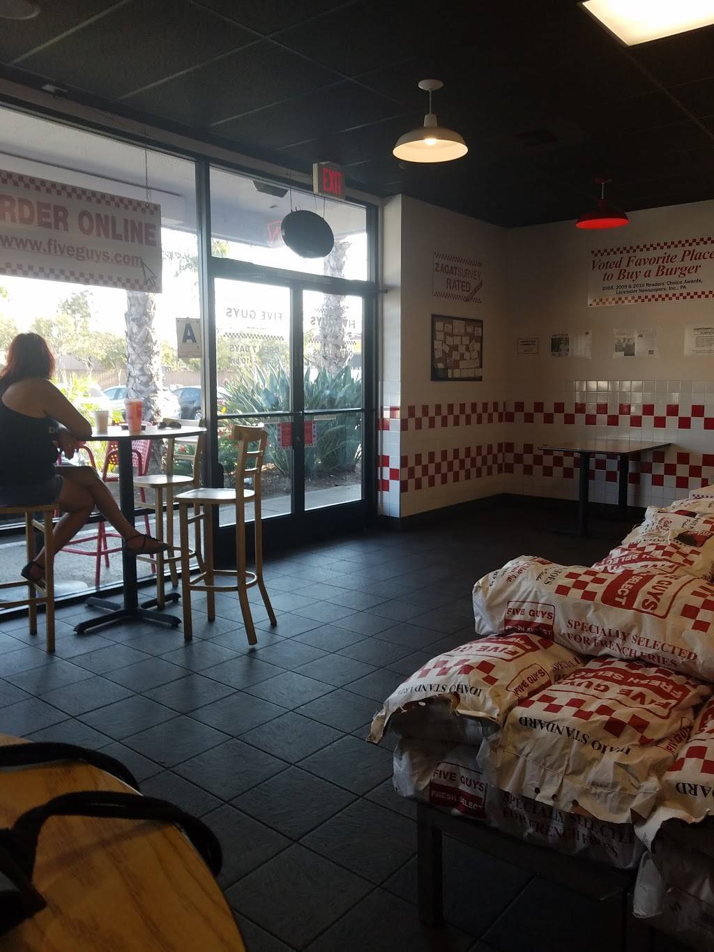 Five Guys | meal takeaway | 670 University Ave, San Diego, CA 92103, USA | 6192999105 OR +1 619-299-9105