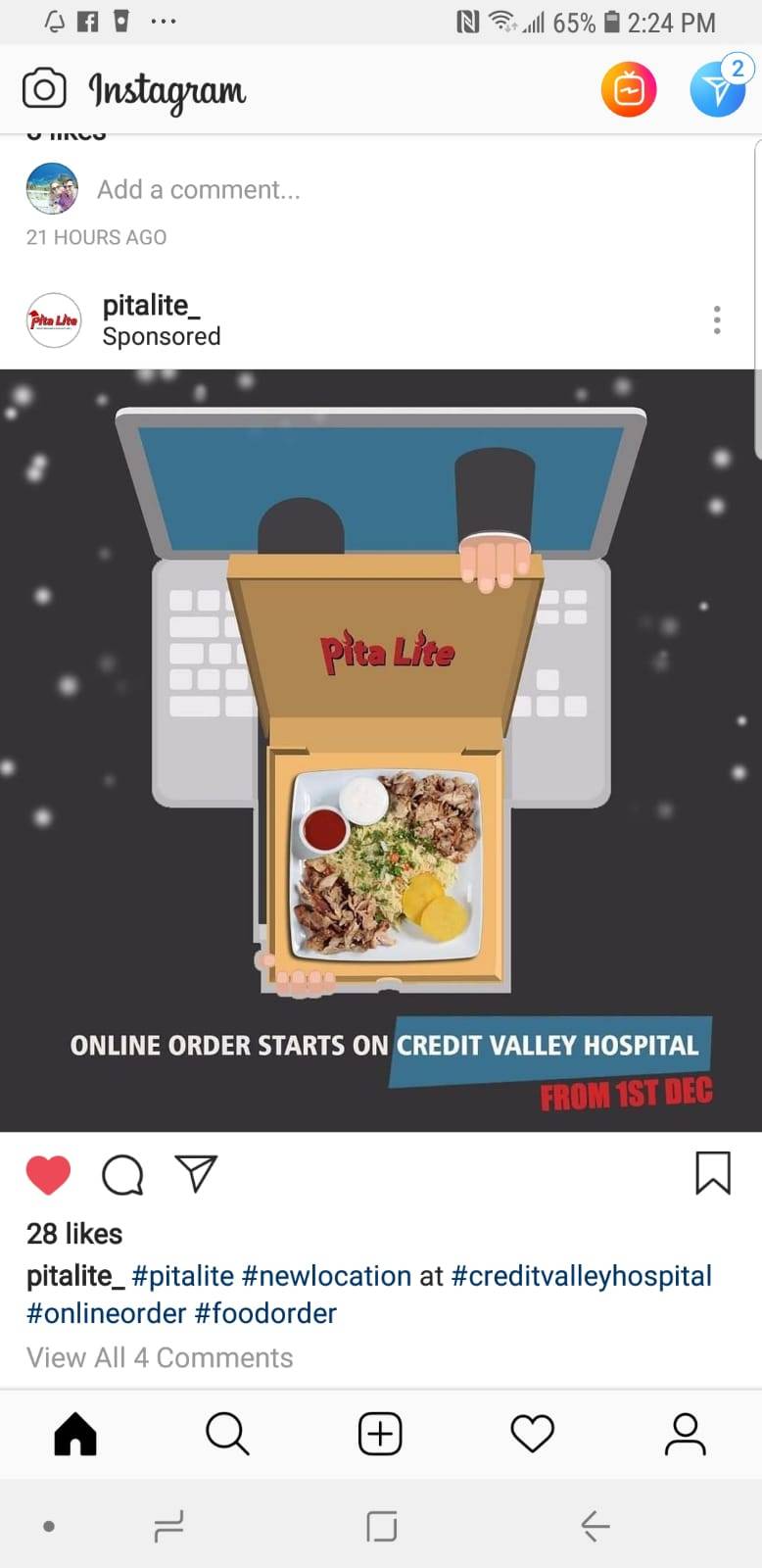 PitaLite | restaurant | 2200 Eglinton Ave W, Mississauga, ON L5M 2N1, Canada | 9058203111 OR +1 905-820-3111