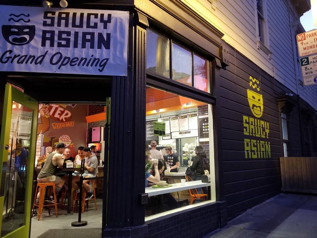 Saucy Asian | restaurant | 3801 17th St, San Francisco, CA 94114, USA | 4158345555 OR +1 415-834-5555