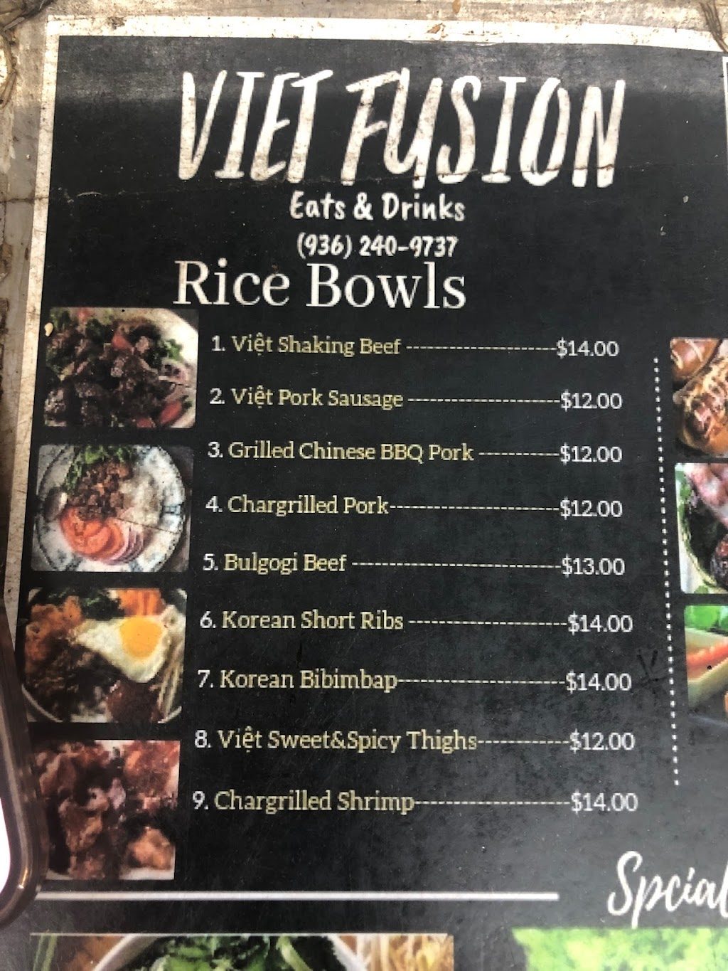 Viet fusion food truck | restaurant | 5609 TX-103, Lufkin, TX 75904, USA | 9362409737 OR +1 936-240-9737