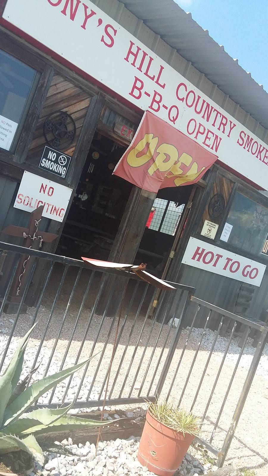 Tonys Hill Country Smoke BBQ | restaurant | 200 Co Rd 258, Bertram, TX 78605, USA | 5123553240 OR +1 512-355-3240