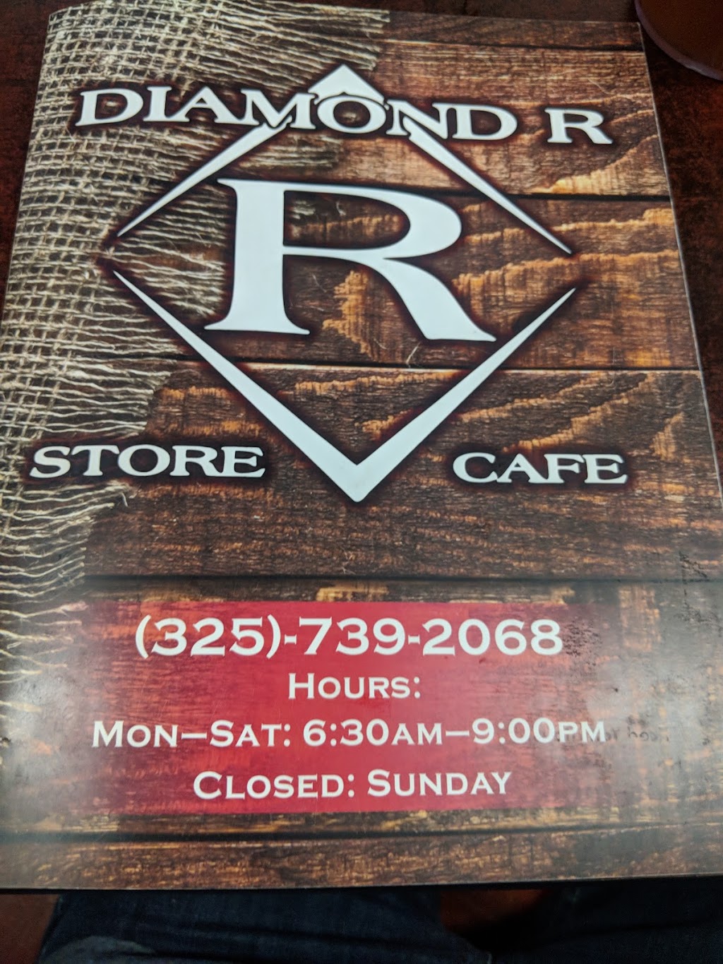 Diamond R Store & Cafe | restaurant | 11801 US-84, Zephyr, TX 76890, USA | 3257392068 OR +1 325-739-2068