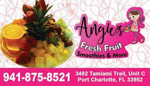 Angies Fresh Fruit Smoothies & More | night club | 3492 Tamiami Trail Unit C, Port Charlotte, FL 33952, USA | 9418758521 OR +1 941-875-8521