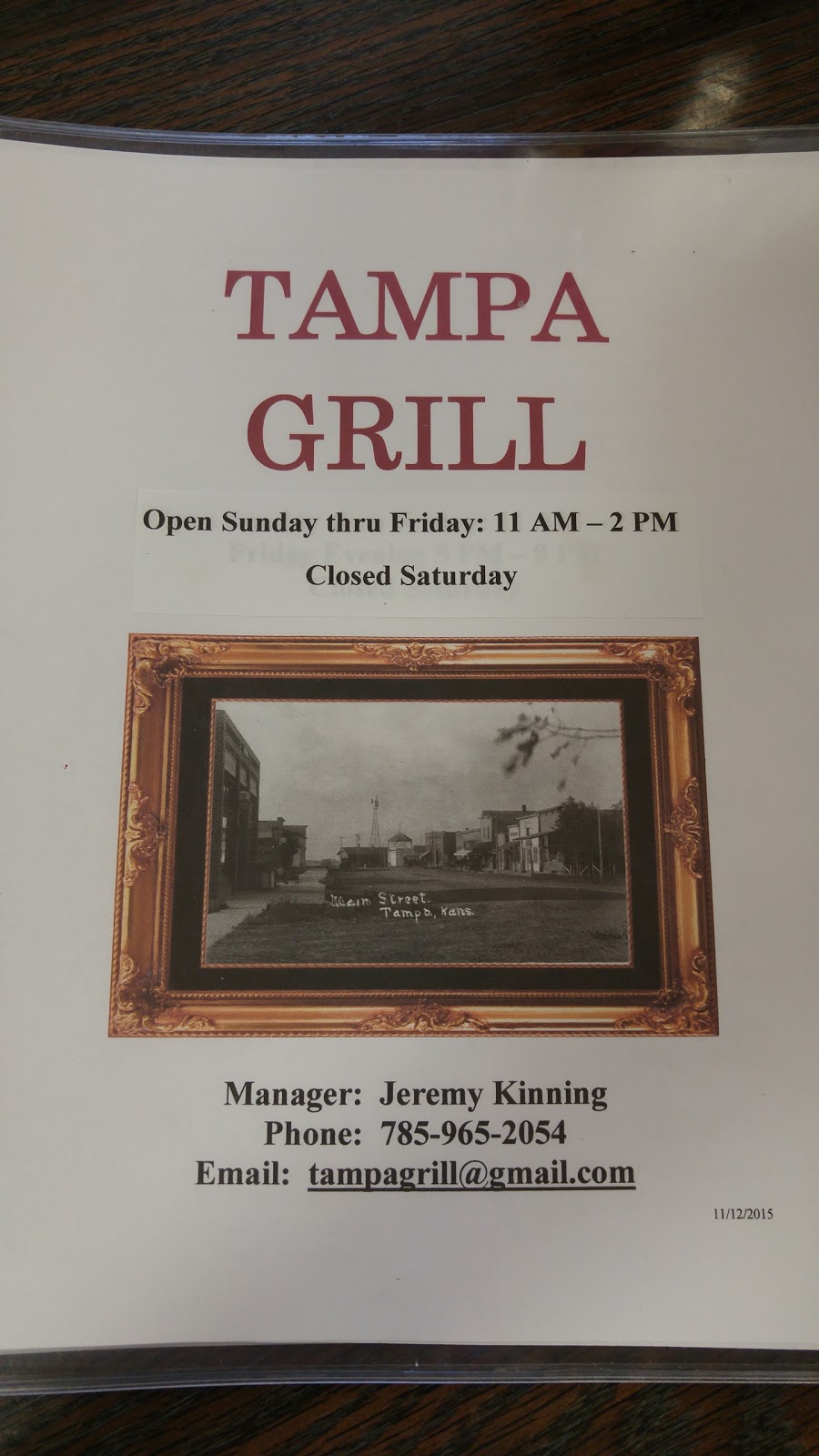 Santa Fe Trail Cafe | restaurant | 303 Main St, Tampa, KS 67483, USA | 7859652054 OR +1 785-965-2054