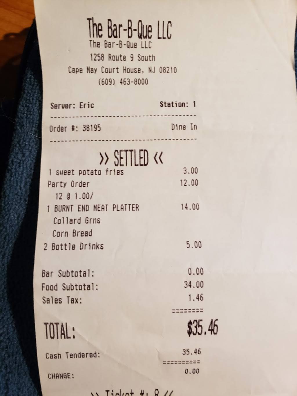 The Barbeque, LLC | restaurant | 1258 U.S. 9, Cape May Court House, NJ 08210, USA | 6094651477 OR +1 609-465-1477