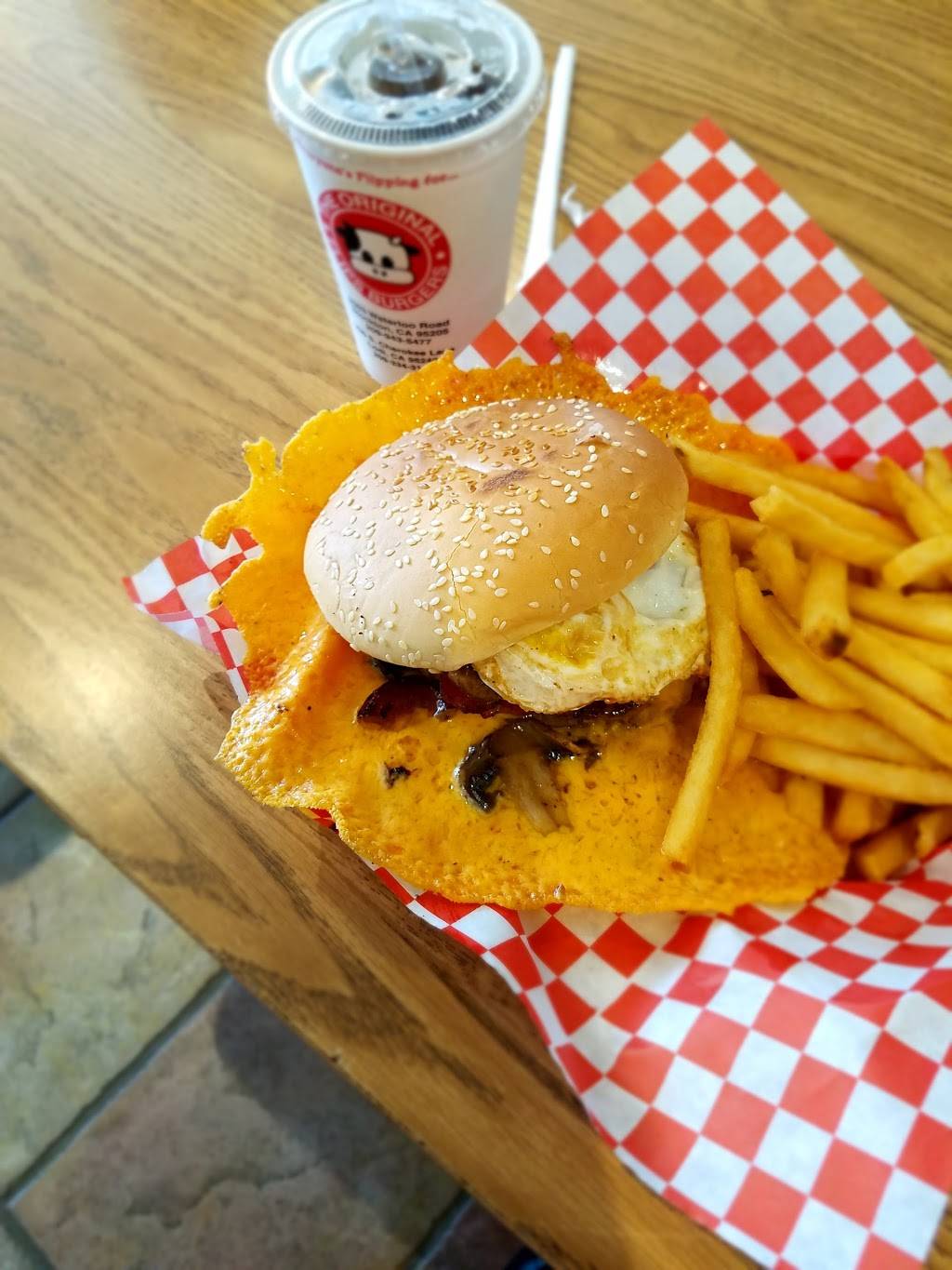 Flips Burgers | restaurant | 2503 Waterloo Rd, Stockton, CA 95205, USA | 2099435477 OR +1 209-943-5477