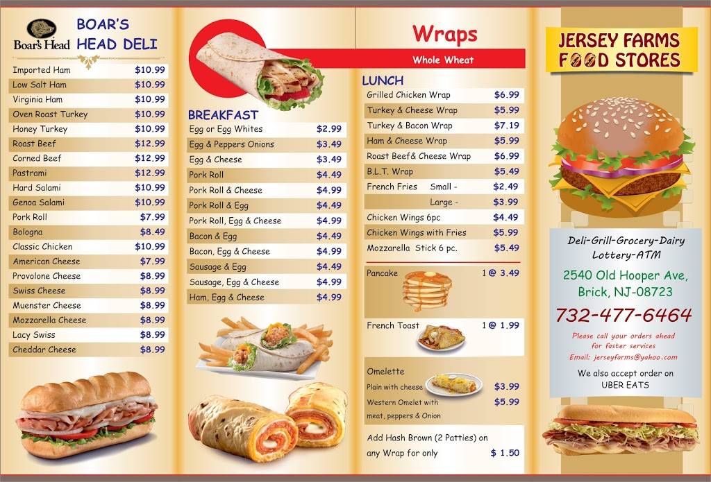 Jersey Farms | restaurant | 2540 Hooper Ave, Brick Township, NJ 08723, USA | 7324776464 OR +1 732-477-6464