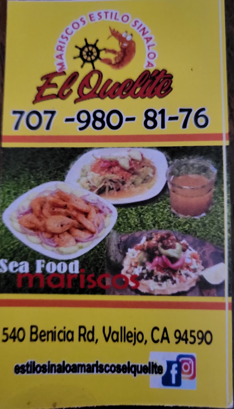 Mariscos El Quelite | restaurant | 540 Benicia Rd, Vallejo, CA 94590, USA | 7079808176 OR +1 707-980-8176