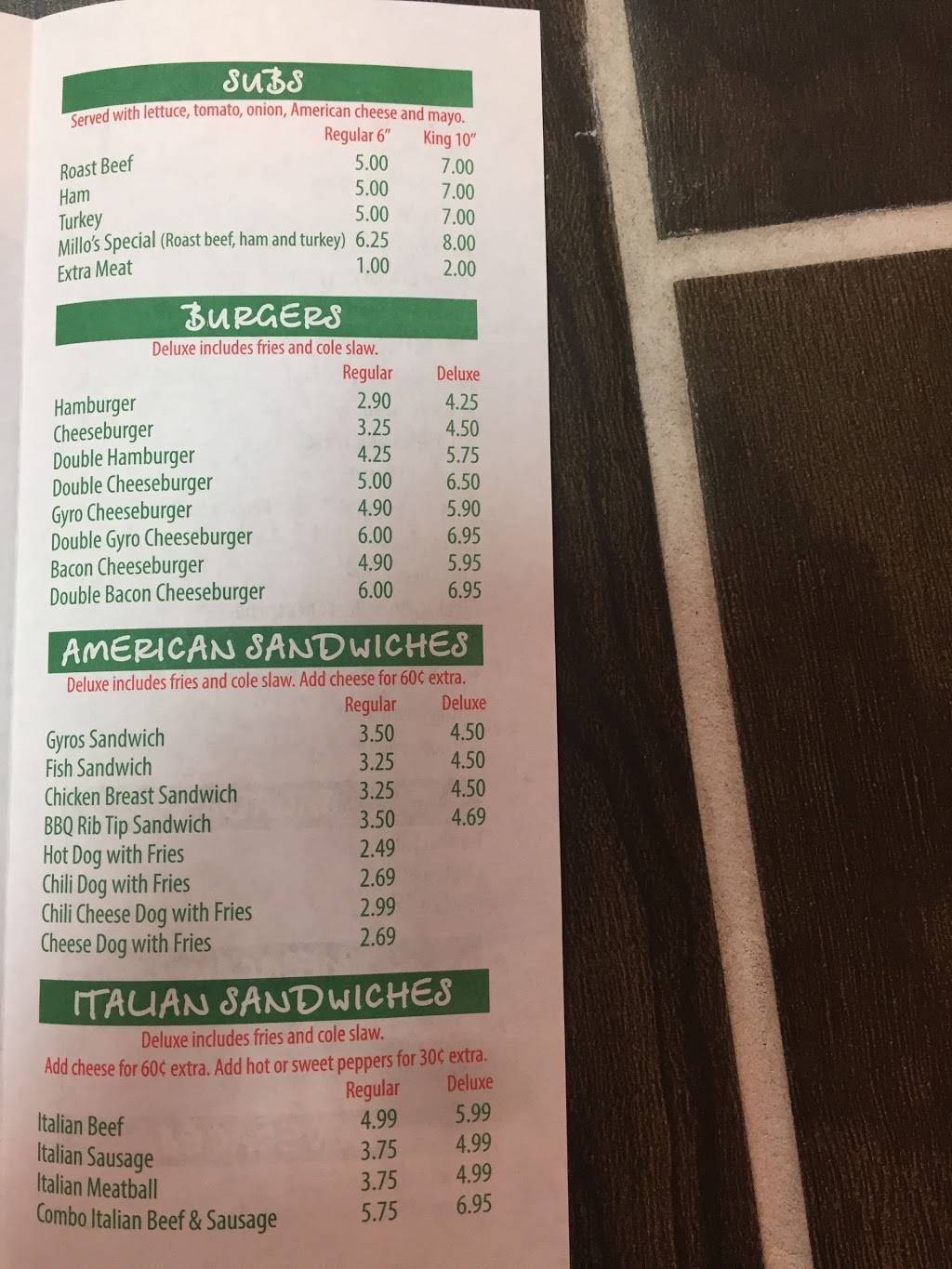 Millos Pizzeria | restaurant | 819 W Chicago Ave, East Chicago, IN 46312, USA | 2193977600 OR +1 219-397-7600