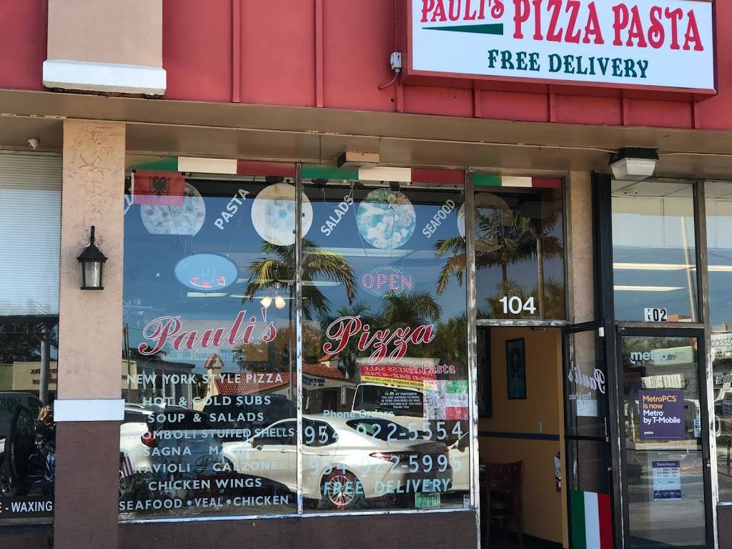 Paulis Pizza Pasta | restaurant | 104 S Federal Hwy, Dania Beach, FL 33004, USA | 9549225554 OR +1 954-922-5554