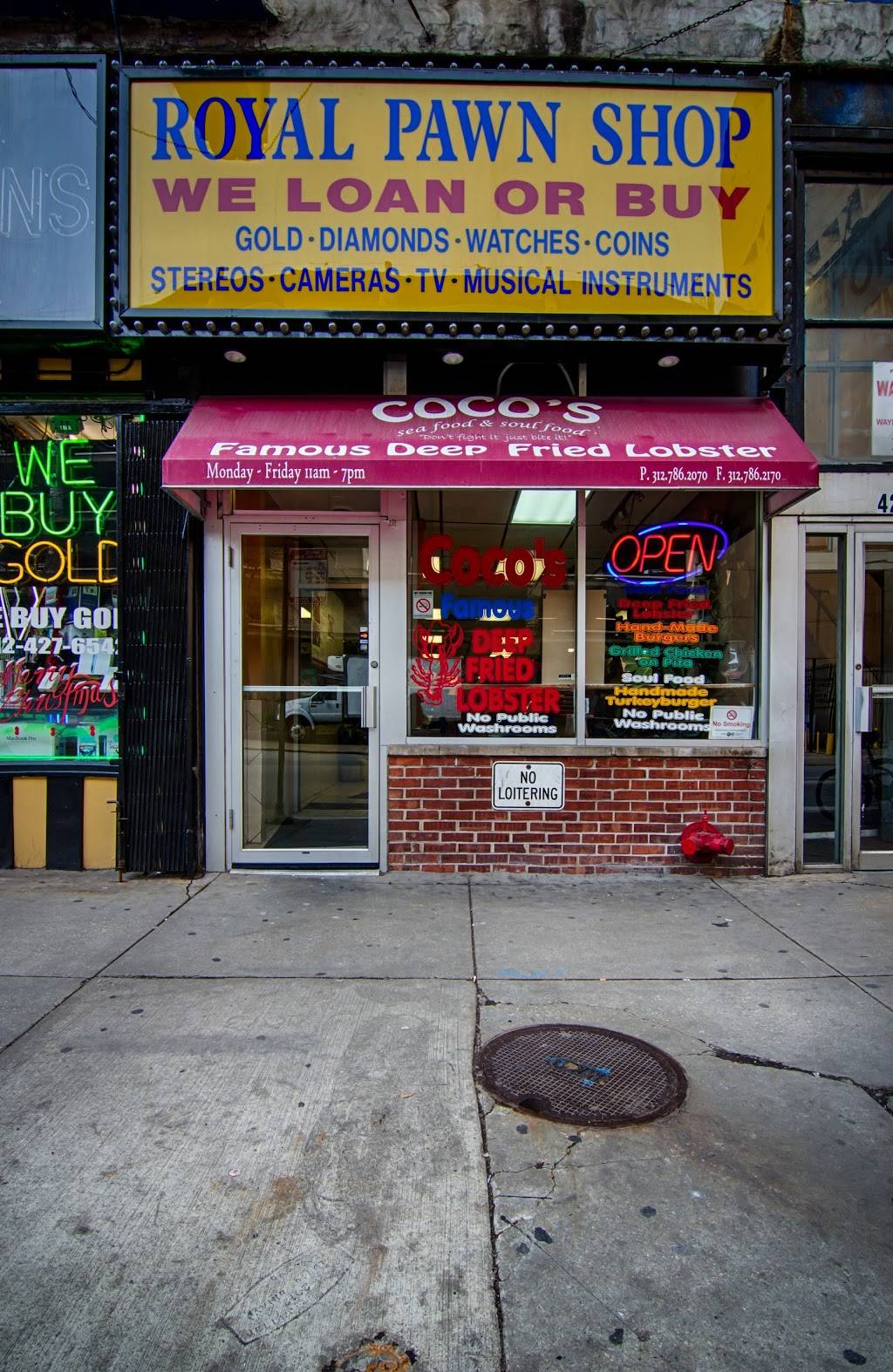 Cocos Famous Fried Lobster | restaurant | 426 S Clark St, Chicago, IL 60605, USA | 3127862070 OR +1 312-786-2070