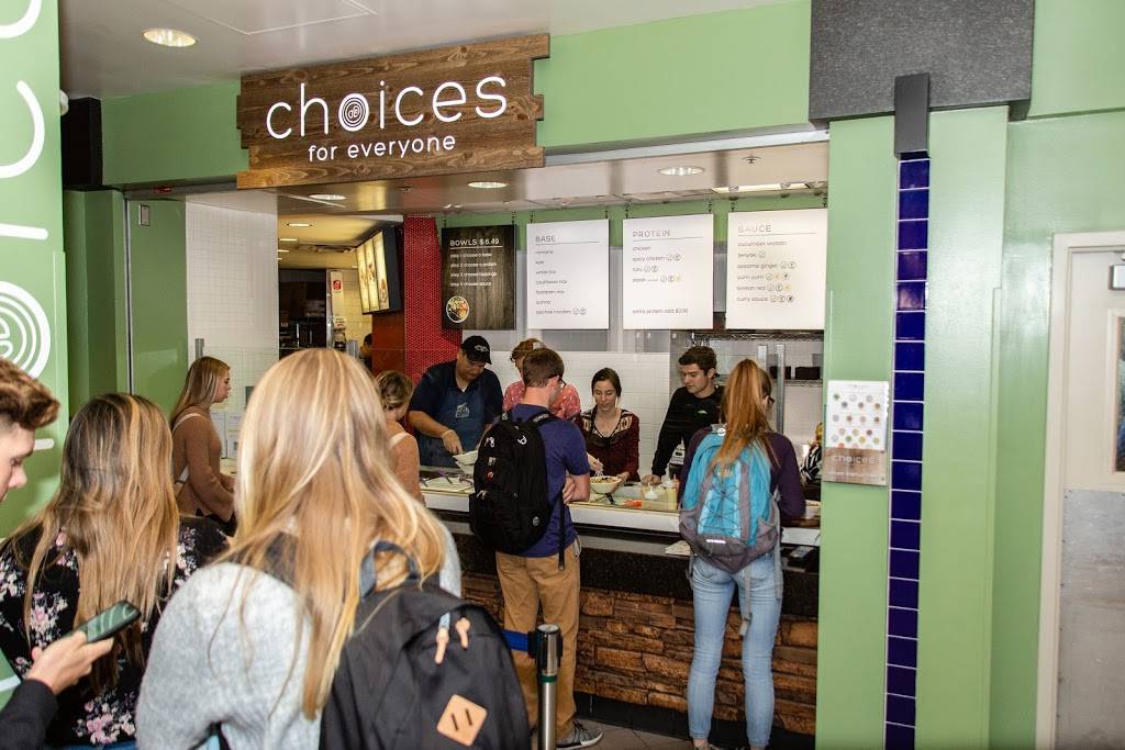 Choices | restaurant | Cougareat Food Court Suite 2250, Brigham Young University, Ernest L. Wilkinson Student Center, Provo, UT 84602, USA | 8014224134 OR +1 801-422-4134