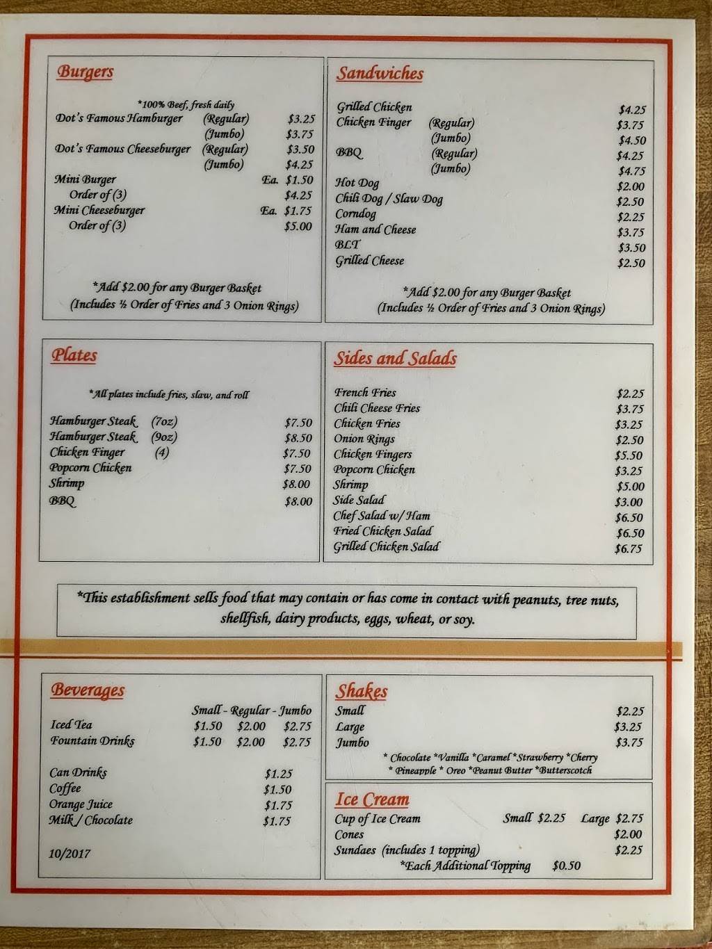 Dots Dairy Den | restaurant | 5371 Main Dr, New Hope, AL 35760, USA | 2567239996 OR +1 256-723-9996