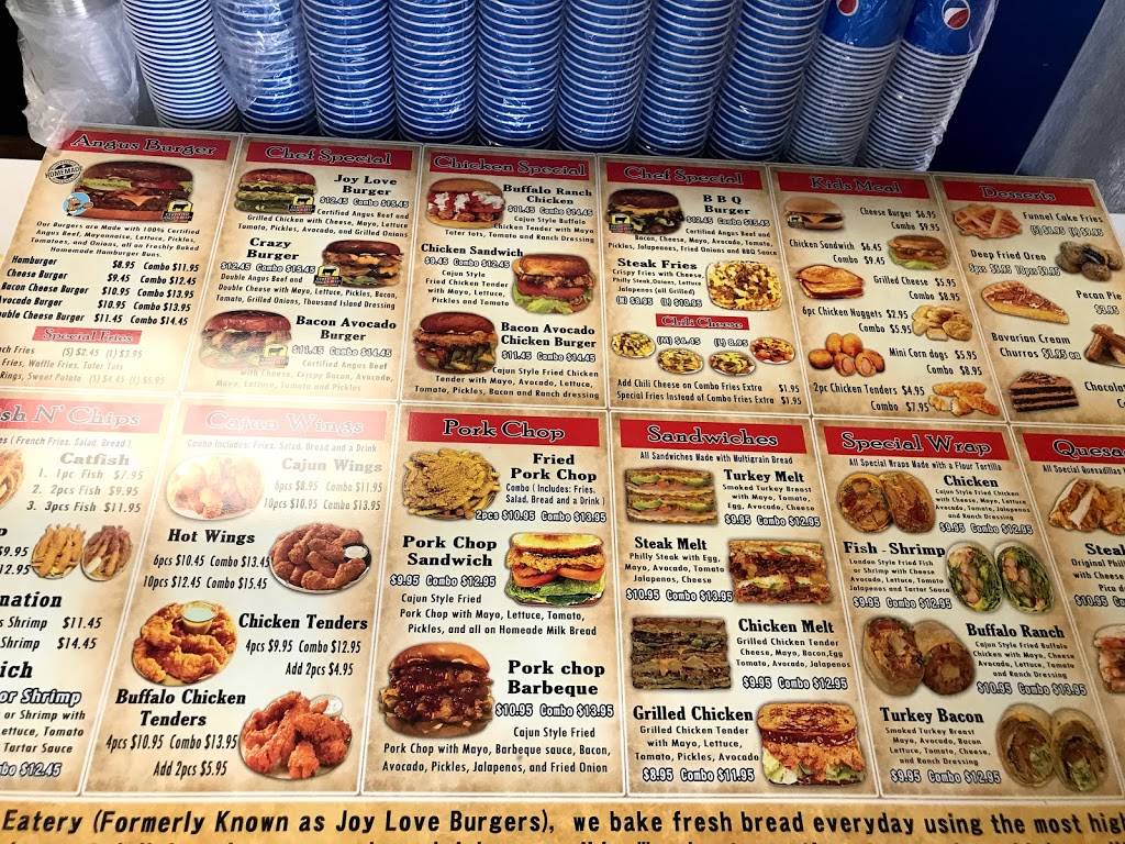 Love Joy Burgers | restaurant | 10950 Cypress Creek Pkwy, Houston, TX 77070, USA | 2816539970 OR +1 281-653-9970