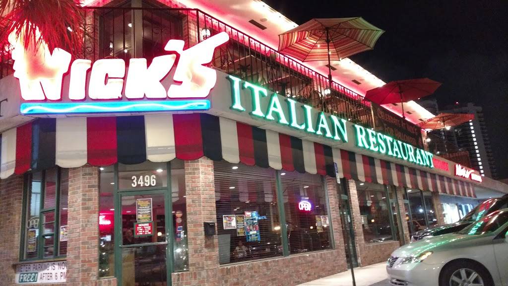 Nicks Italian Restaurant | restaurant | 3496 N Ocean Blvd, Fort Lauderdale, FL 33308, USA | 9545636441 OR +1 954-563-6441