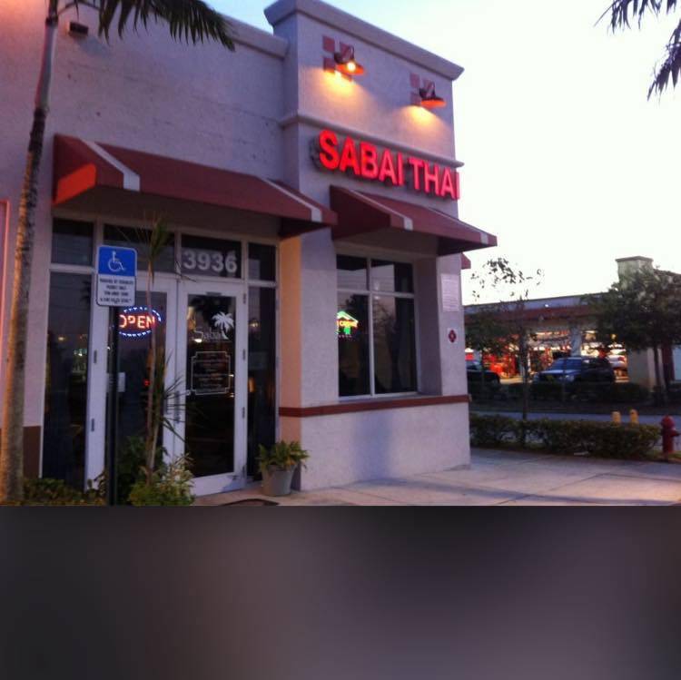 Sabai Thai & Sushi | cafe | 3936 Hypoluxo Rd, Boynton Beach, FL 33436, USA | 5619640139 OR +1 561-964-0139