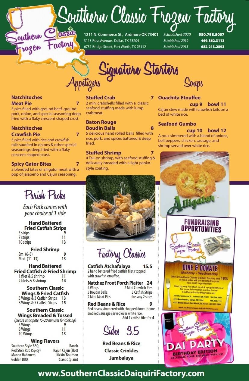 Southern Classic Frozen Factory | restaurant | 1211 N Commerce St The Shops At Ardmore Suite 8 &, 9, Ardmore, OK 73401, USA | 5807985007 OR +1 580-798-5007