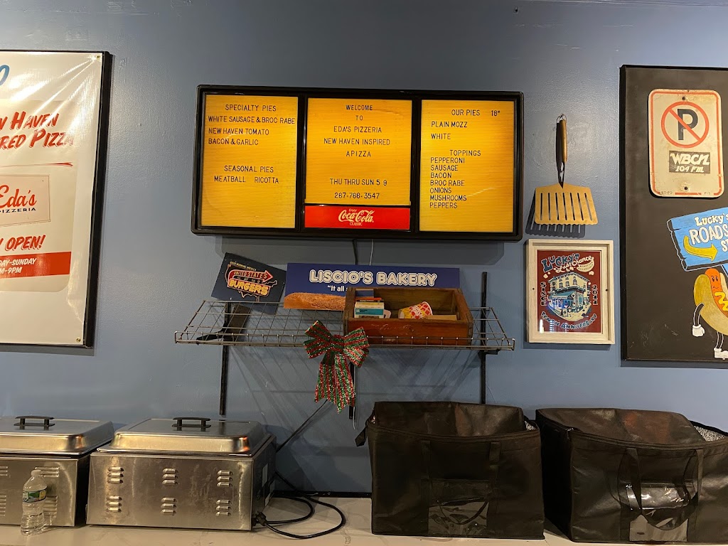 Edas Pizzeria | meal takeaway | Inside Lucky’s Trading Co, 5154 Ridge Ave, Philadelphia, PA 19128, USA | 2677663547 OR +1 267-766-3547