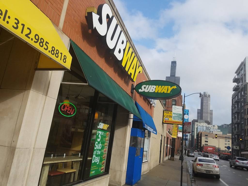 Subway | restaurant | 808 W Jackson Blvd, Chicago, IL 60607, USA | 3126691500 OR +1 312-669-1500