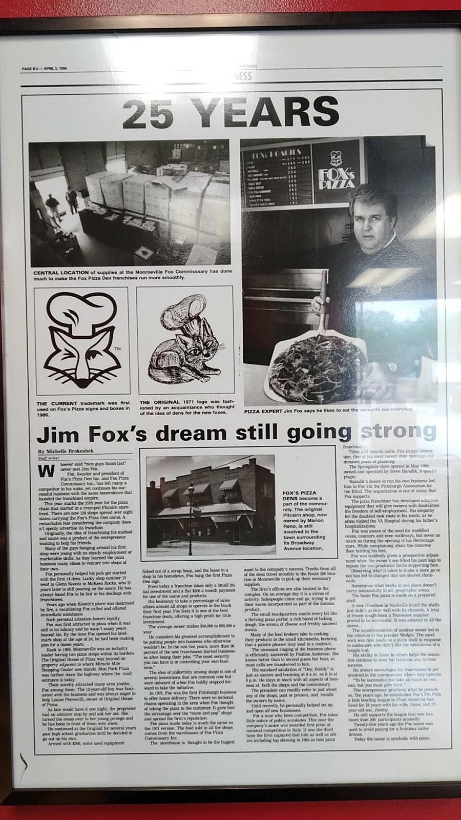 Foxs Pizza Den | restaurant | 52 Main St, Westernport, MD 21562, USA | 3013593029 OR +1 301-359-3029