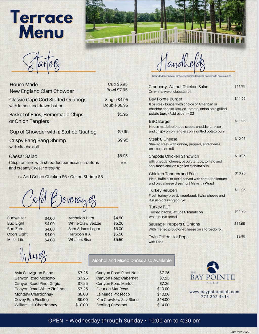 Cafe on 10 | restaurant | 10 Bay Pointe Dr Ext, Buzzards Bay, MA 02532, USA | 7743024414 OR +1 774-302-4414