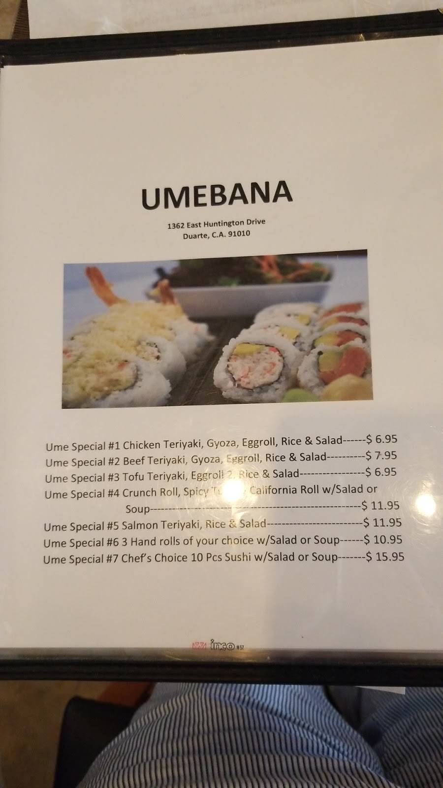 Umebana (Old Maki yaki) | restaurant | 1362 Huntington Dr, Duarte, CA 91010, United States | 6265317710 OR +1 626-531-7710