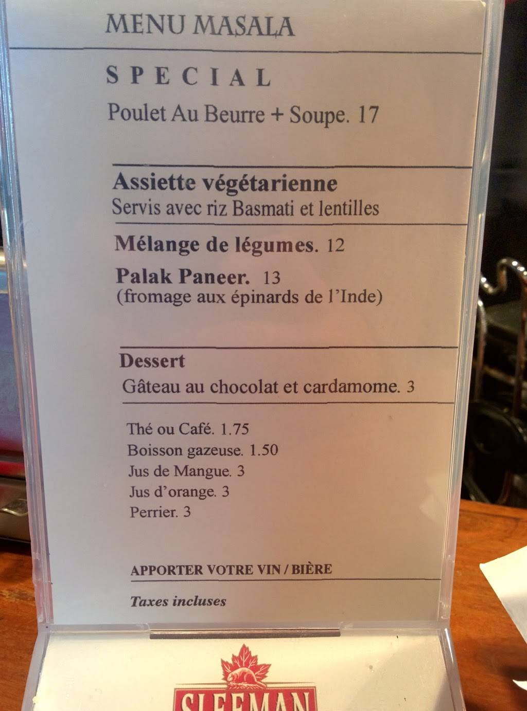 Masala Indian Restaurant & Cooking School | restaurant | 1906 Rue Centre, Montréal, QC H3K 1H9, Canada | 5142877455 OR +1 514-287-7455