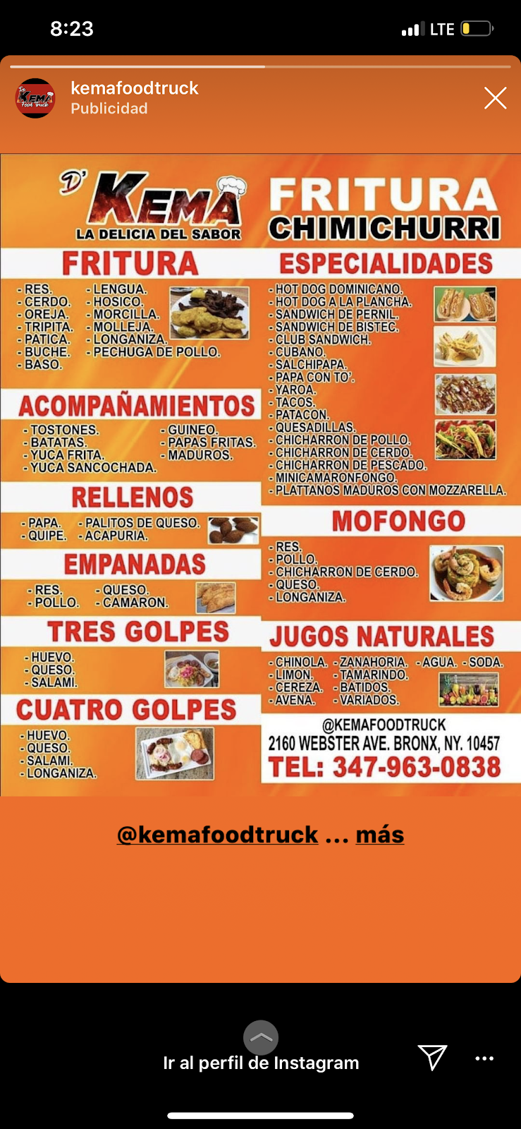 Kema chimi fritura food truck | restaurant | 2160 Webster Ave, Bronx, NY 10457, USA | 3479630838 OR +1 347-963-0838