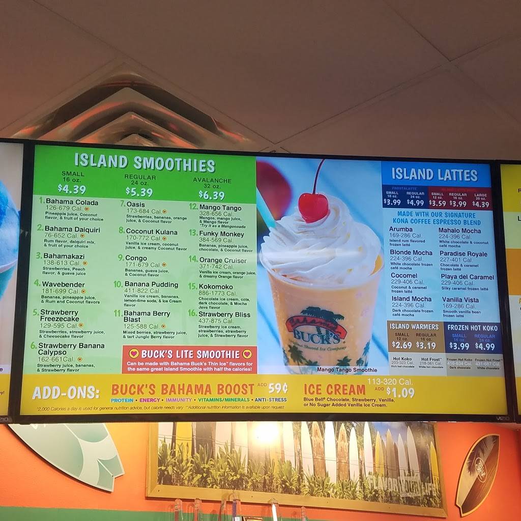 Bahama Bucks | restaurant | ZARAPLEX SHOPPING CENTER, 1718 N Zaragoza Rd B2, El Paso, TX 79936, USA | 9158569494 OR +1 915-856-9494