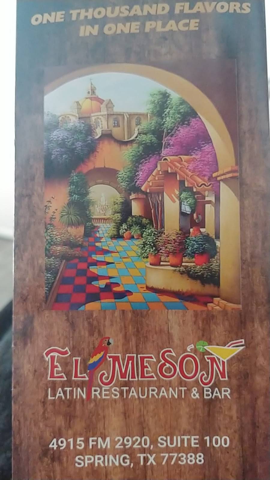 El Meson Latin Restaurant & Bar | restaurant | 4915 Farm to Market 2920 #100, Spring, TX 77388, USA | 8324580020 OR +1 832-458-0020