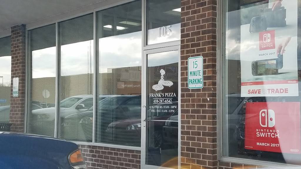 Franks Pizza | restaurant | 105 NE Plaza, North East, MD 21901, USA | 4102876543 OR +1 410-287-6543