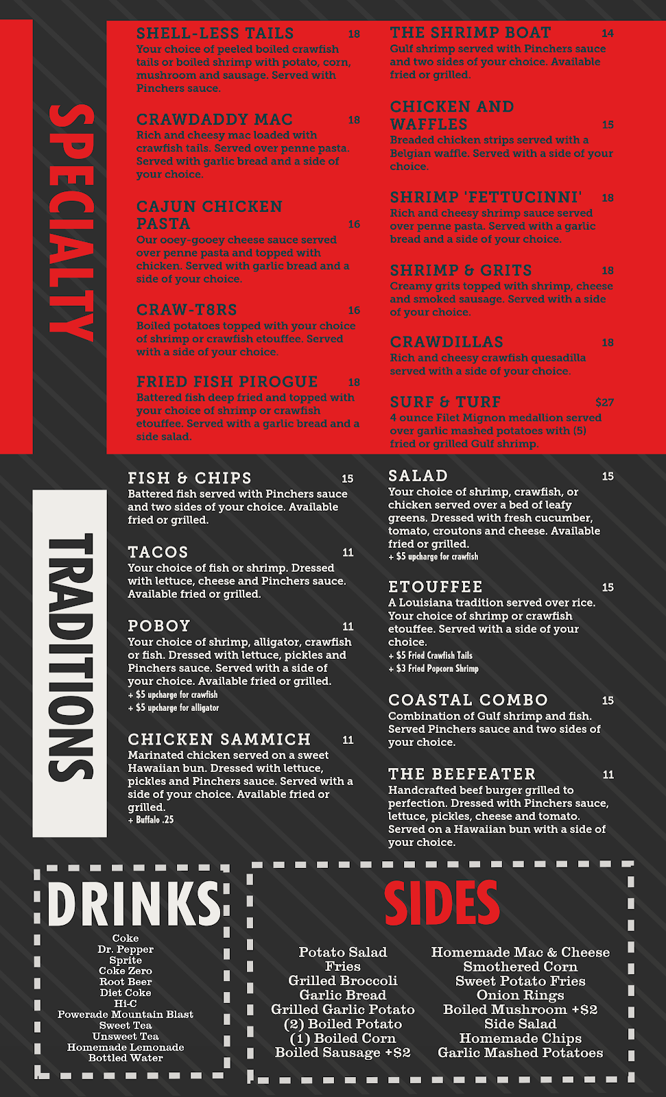 Pinchers | restaurant | 9511 Maurice Ave, Maurice, LA 70555, USA | 3377408888 OR +1 337-740-8888