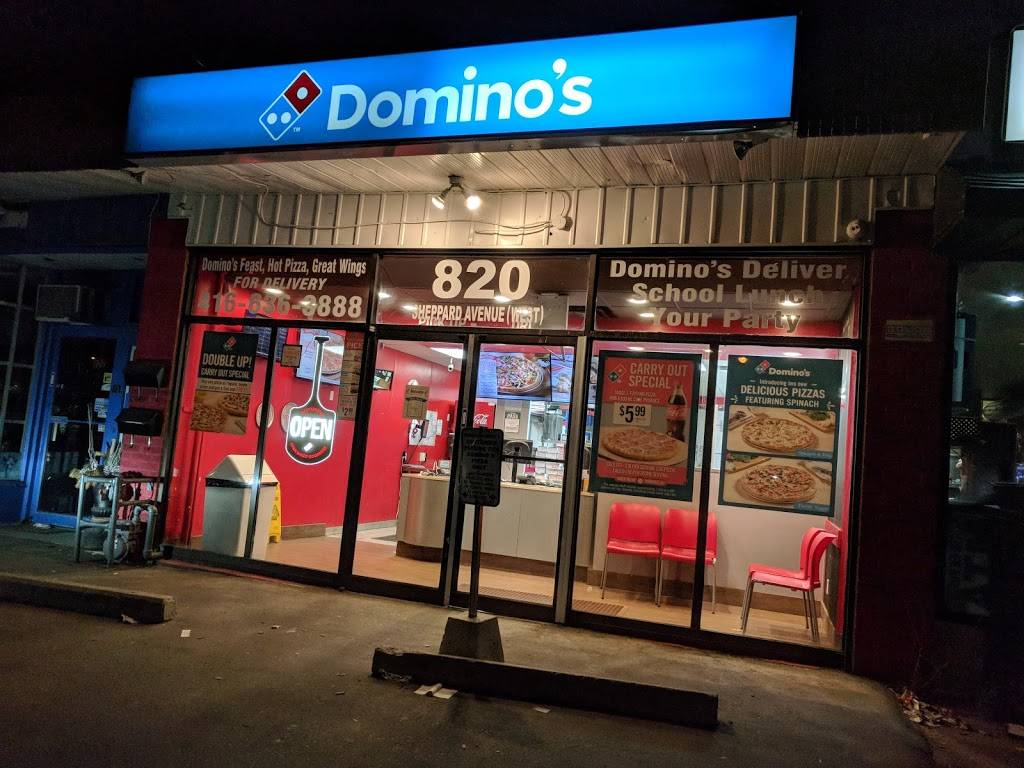 Dominos Pizza | meal delivery | 820 Sheppard Ave W, North York, ON M3H 2T1, Canada | 4166363888 OR +1 416-636-3888
