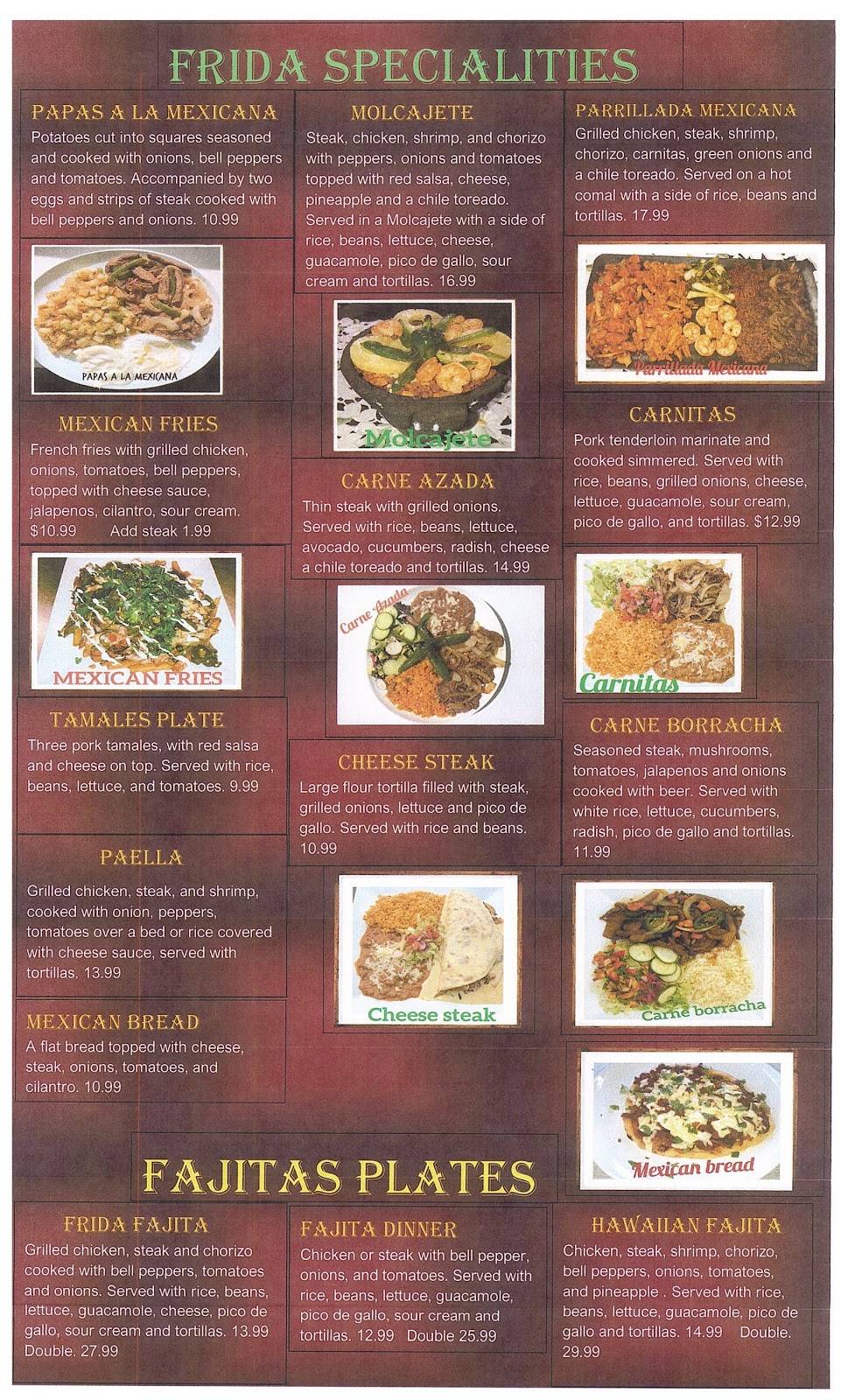 Frida Mexican Restaurant | restaurant | 720 E Jackson St, Auburn, IL 62615, USA | 2174384600 OR +1 217-438-4600