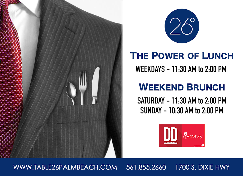 Table 26° Palm Beach | restaurant | 1700 S Dixie Hwy, West Palm Beach, FL 33401, USA | 5618552660 OR +1 561-855-2660