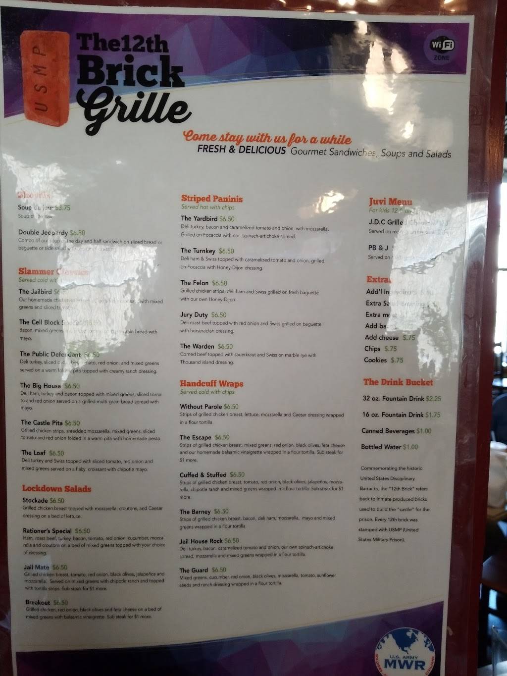 The 12th Brick Grille | restaurant | 310 McPherson Ave, Fort Leavenworth, KS 66027, USA | 9136842293 OR +1 913-684-2293
