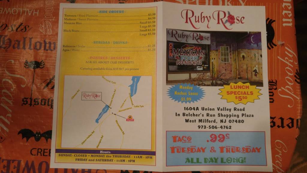 Ruby Rose | meal delivery | 1604 Union Valley Rd, West Milford, NJ 07480, USA | 9735064762 OR +1 973-506-4762
