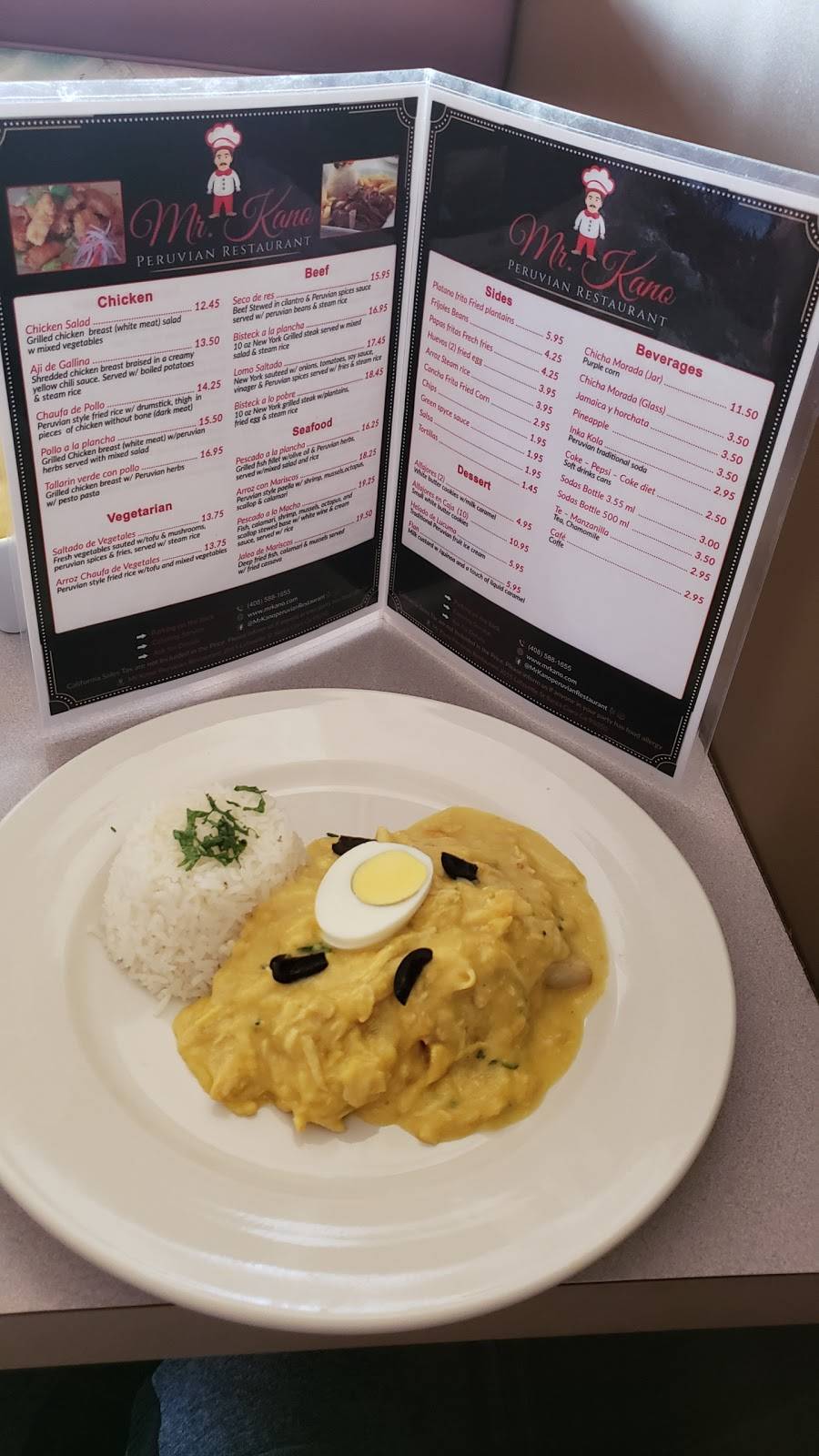 Mr Kano Peruvian Restaurant | restaurant | 2015 Lafayette St, Santa Clara, CA 95050, USA | 4085881655 OR +1 408-588-1655
