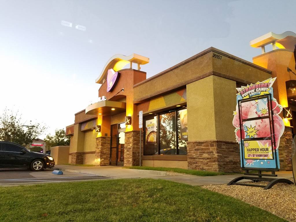 Taco Bell | meal takeaway | 39557 Los Alamos Rd, Murrieta, CA 92563, USA | 9516960442 OR +1 951-696-0442
