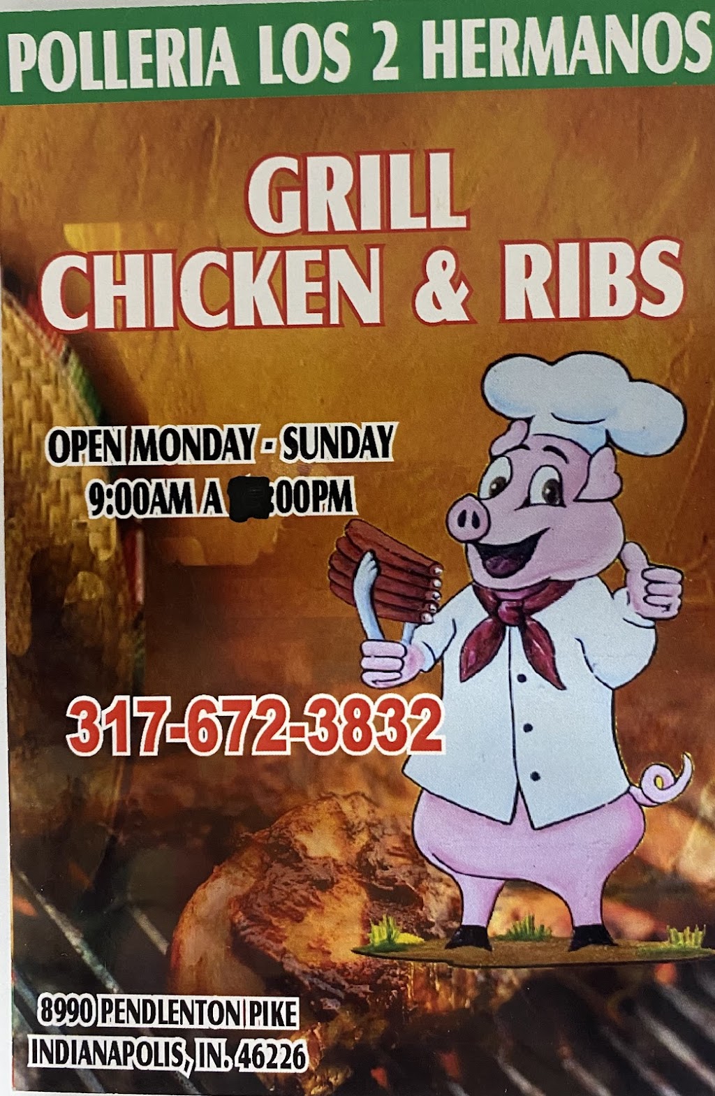 Polleria los 2 hermanos | restaurant | 8990 Pendleton Pike, Indianapolis, IN 46226, USA | 3176723832 OR +1 317-672-3832