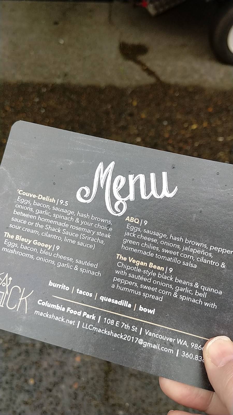 Mac Shack | restaurant | 1703 Main St, Vancouver, WA 98660, USA | 3608360941 OR +1 360-836-0941