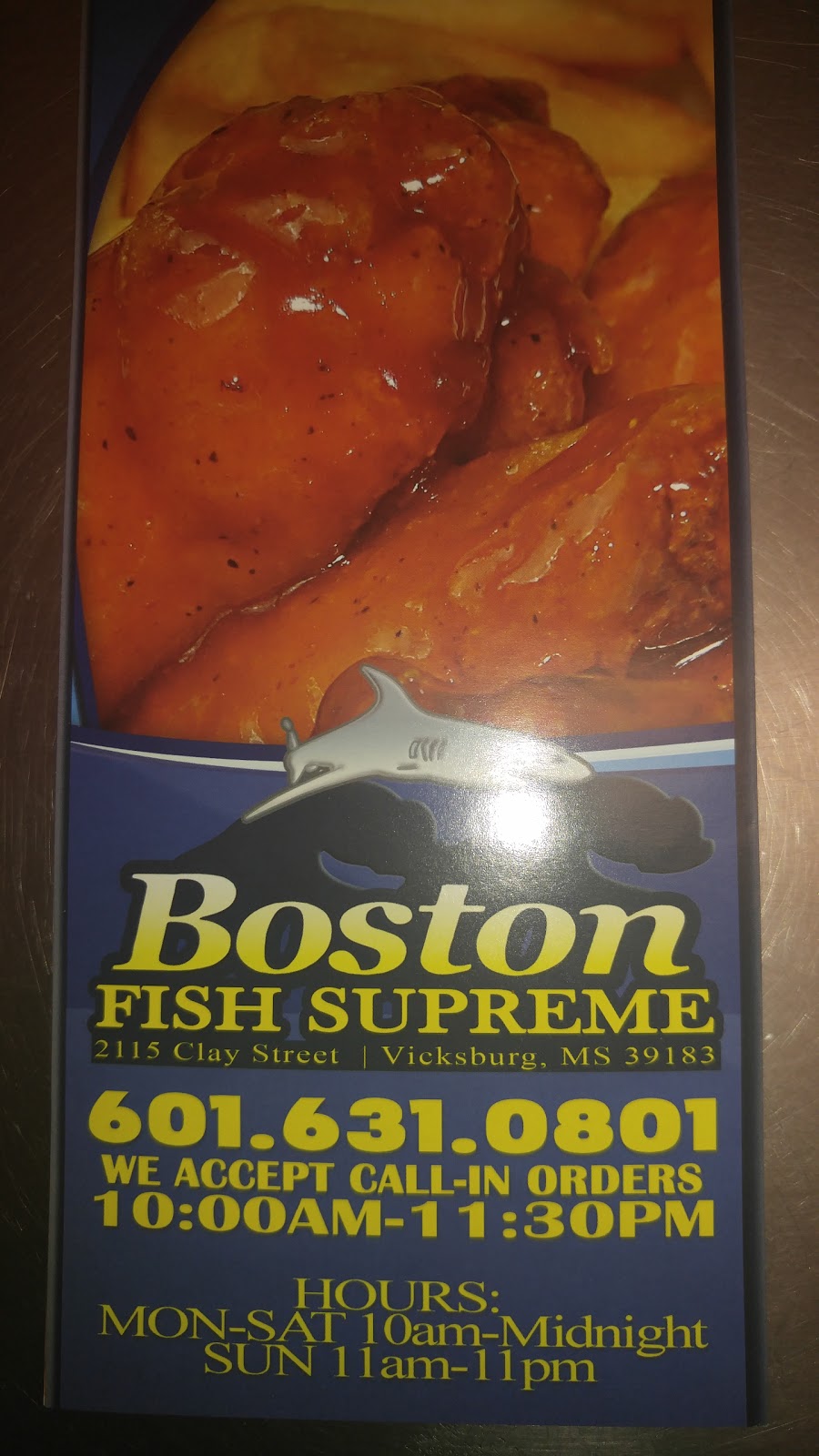 Boston Fish Supreme | restaurant | 2115 Clay St, Vicksburg, MS 39183, USA | 6016310801 OR +1 601-631-0801