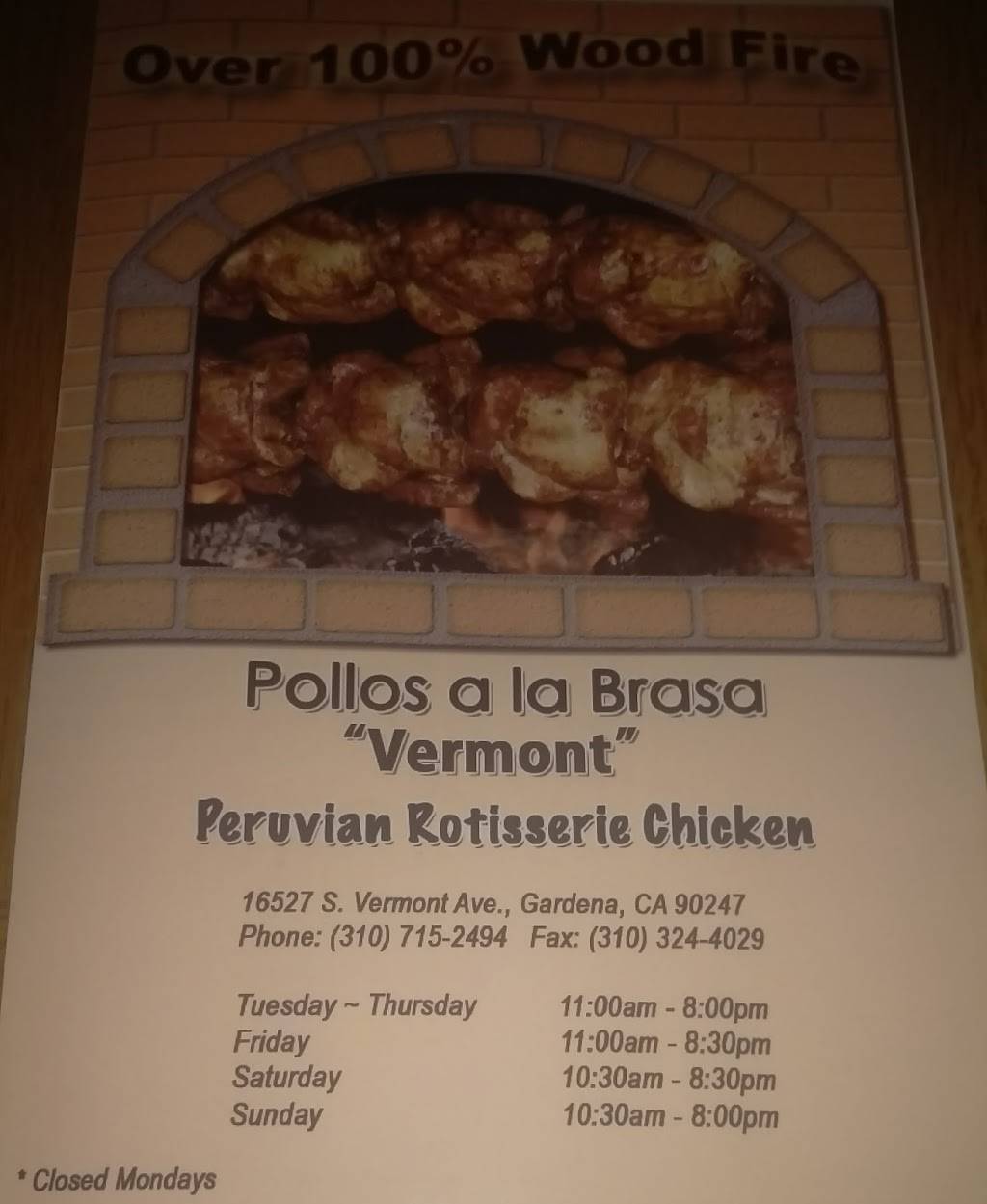 Pollo Vermont Jr | restaurant | 21620 S Figueroa St, Carson, CA 90745, USA | 3102127970 OR +1 310-212-7970