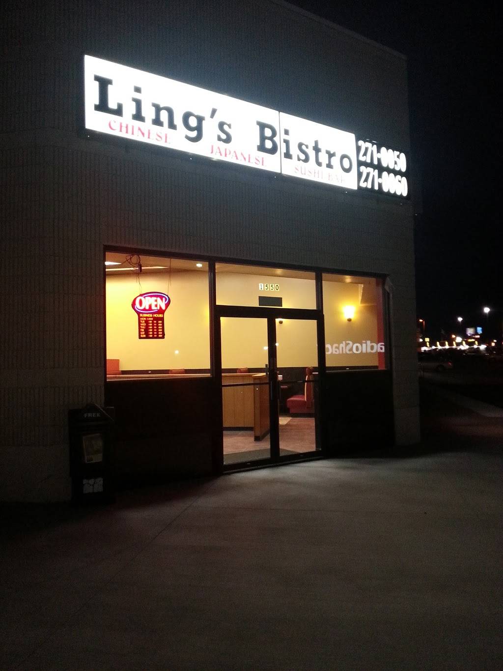 Lings Bistro | restaurant | 1550 SW Wanamaker Rd #100a, Topeka, KS 66604, USA | 7852710050 OR +1 785-271-0050