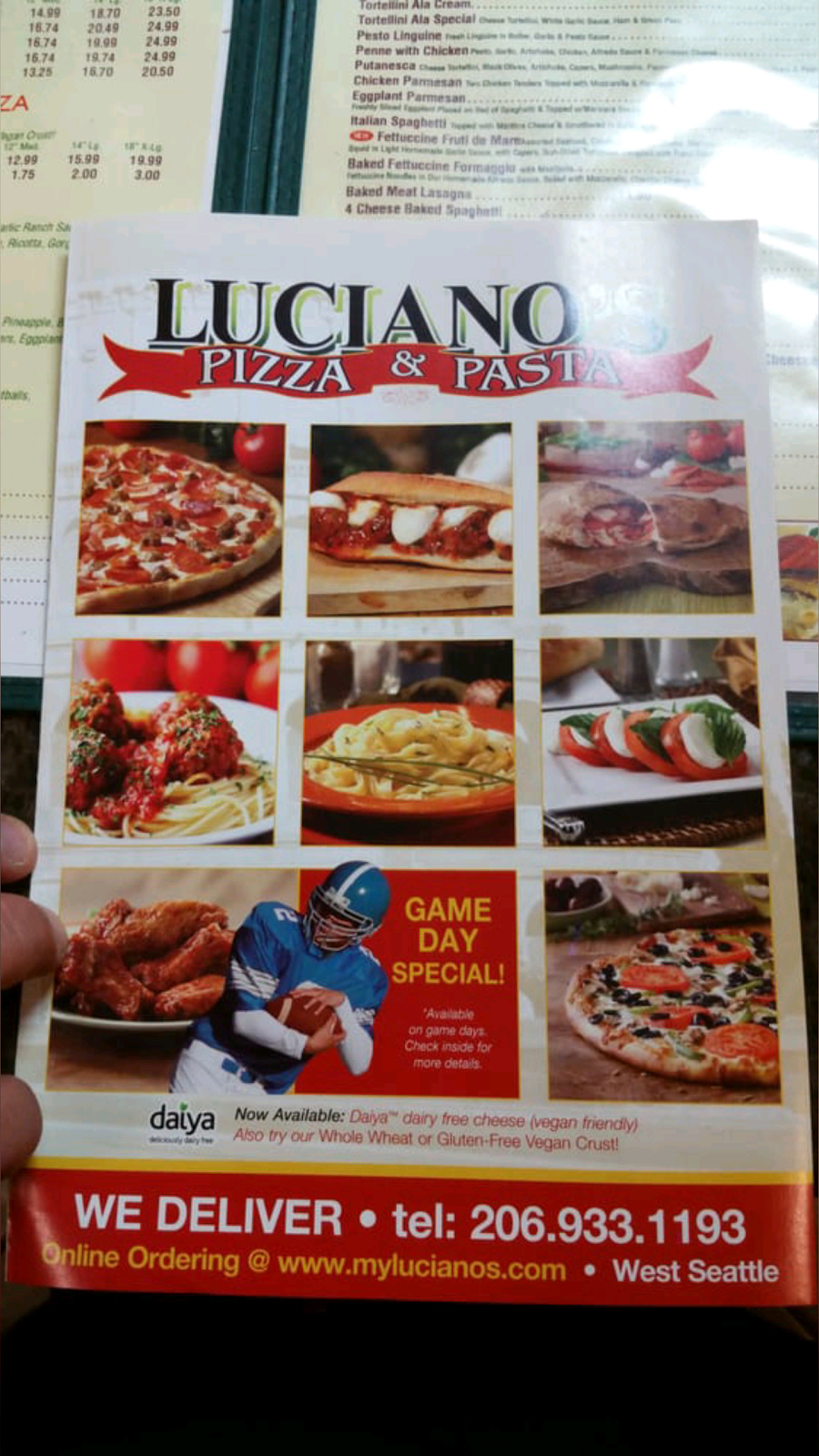 Lucianos Pizza & Pasta | meal delivery | 2341 California Ave SW, Seattle, WA 98116, USA | 2069331193 OR +1 206-933-1193