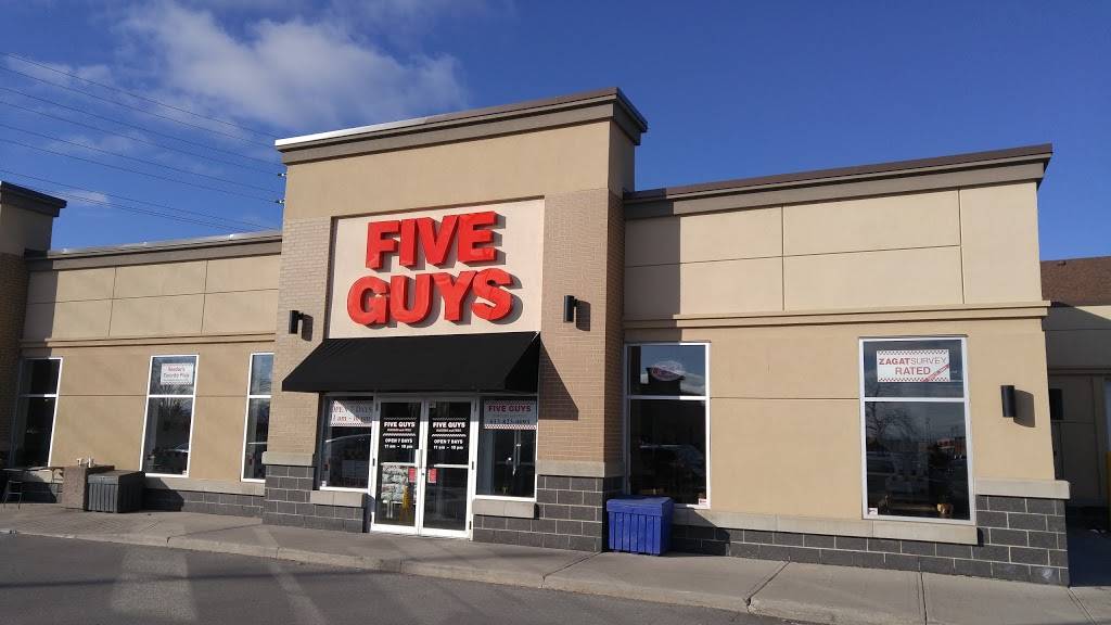 Five Guys | meal takeaway | 1181 Greenbank Rd, Nepean, ON K2J 4Y6, Canada | 6138230093 OR +1 613-823-0093