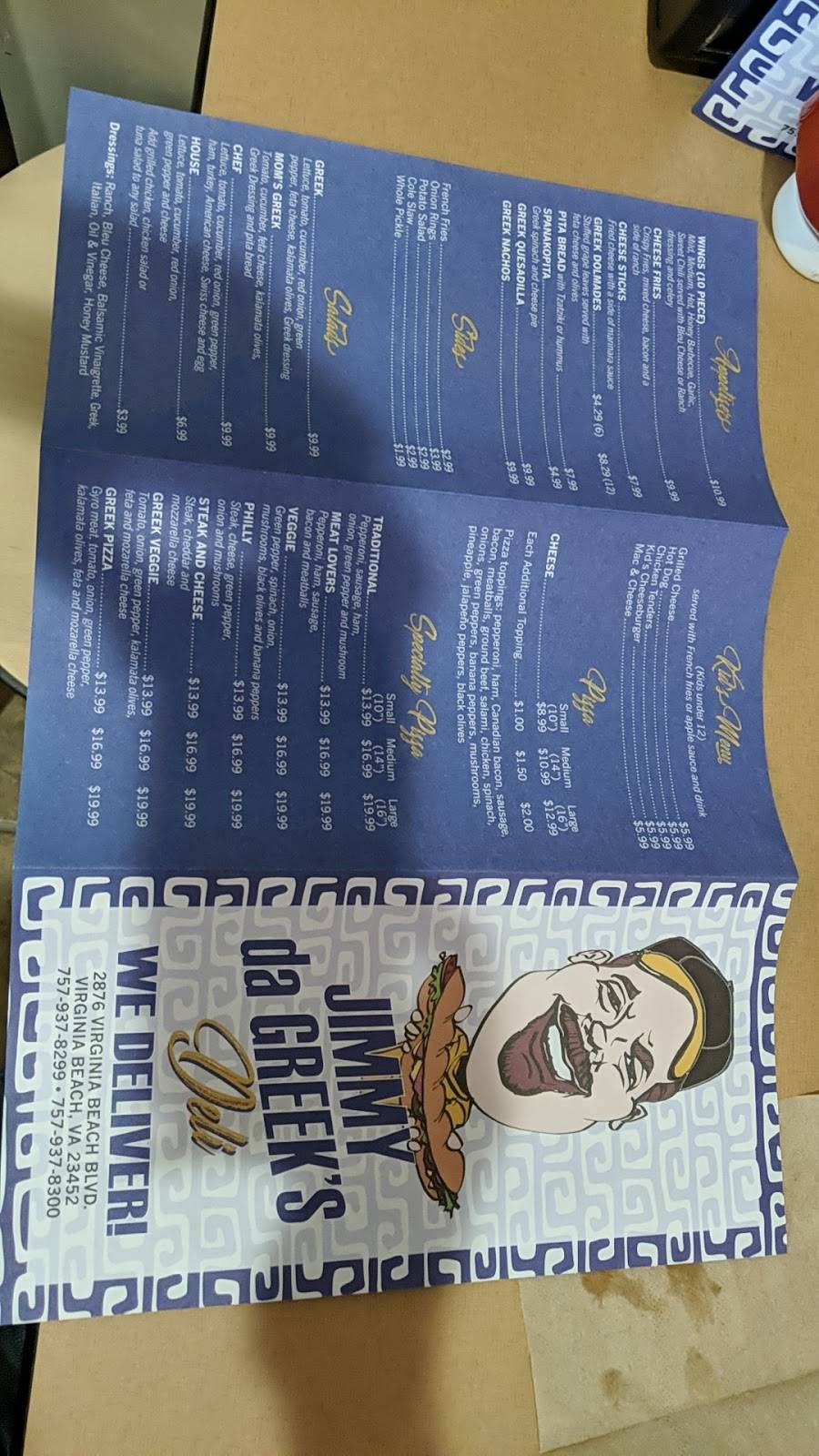 Jimmy, Da Greek Deli | restaurant | 2876 Virginia Beach Blvd, Virginia Beach, VA 23452, USA | 7579378299 OR +1 757-937-8299