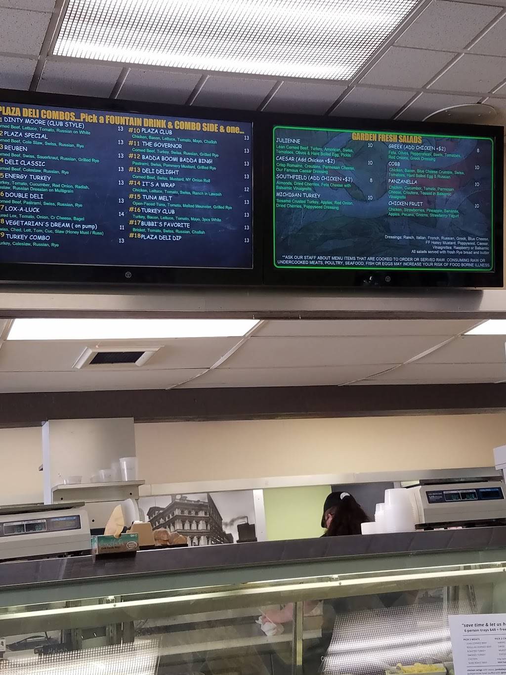 Plaza Deli | restaurant | 26555 Telegraph Rd, Southfield, MI 48033, USA | 2483562310 OR +1 248-356-2310