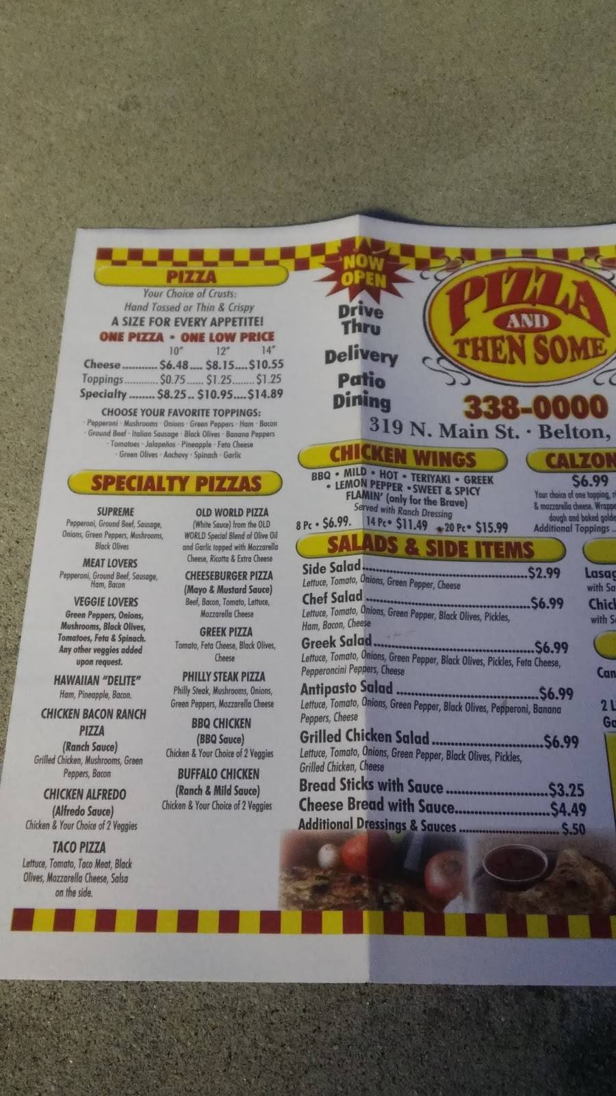 Pizza And Then Some | restaurant | 319 N Main St, Belton, SC 29627, USA | 8643380000 OR +1 864-338-0000