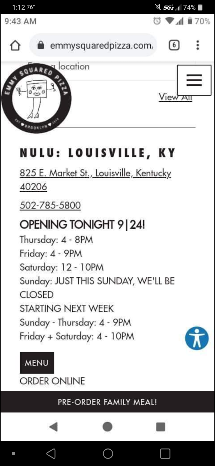Emmy Squared - Nulu | meal delivery | 825 E Market St, Louisville, KY 40206, USA | 5027855800 OR +1 502-785-5800